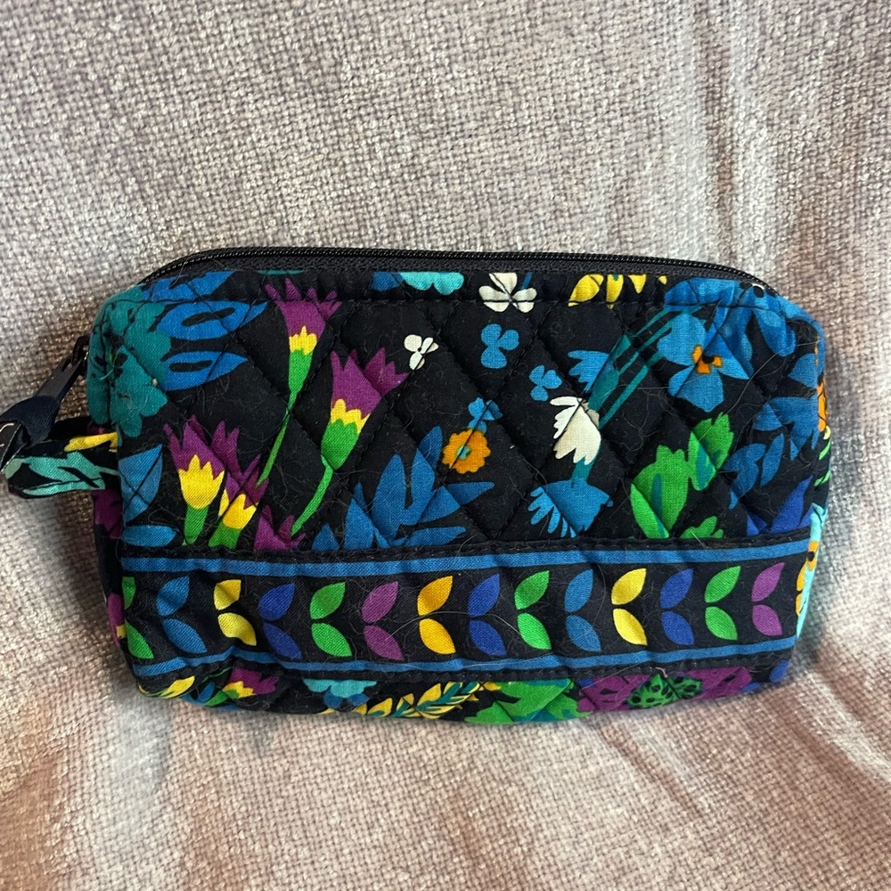 Vera Bradley Blue and Purple Cosmetic Bags with Whimsical Patterns